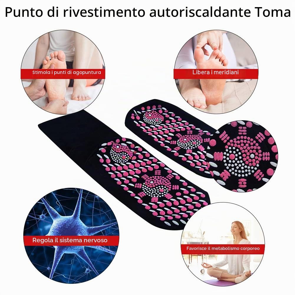 Calze Autoriscaldanti,Calzini Riscaldati,Calzini Magnetici,Calze Autoriscaldanti Tormalina,Tcalzini Termiche per Uomo/Donna,Scaldapiedi,Massage Socks,per Campeggio,Escursioni,Pesca,Ciclismo,2 Paia