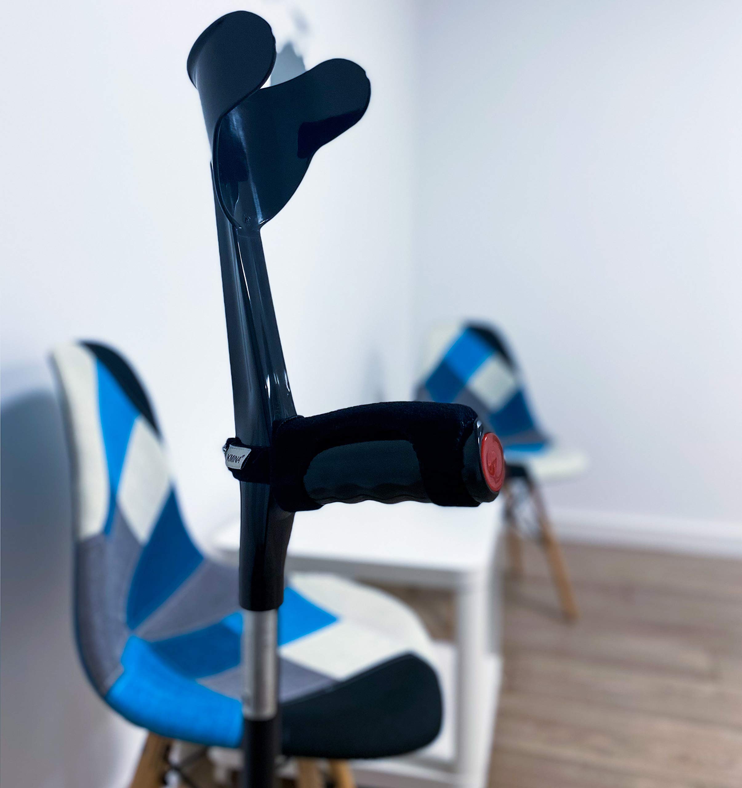 KMINA Forearm Crutches for Adults (x2 Units, Open Cuff), Crutches for