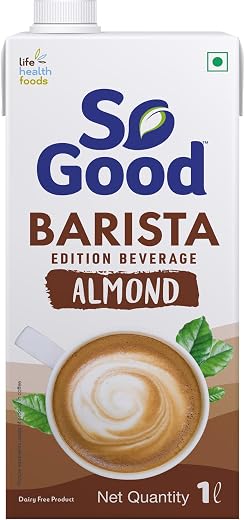 So Good Plant Based Almond Barista Edition Beverage 1 L | Lactose Free | Gluten Free | No Preservatives | Zero Cholesterol...