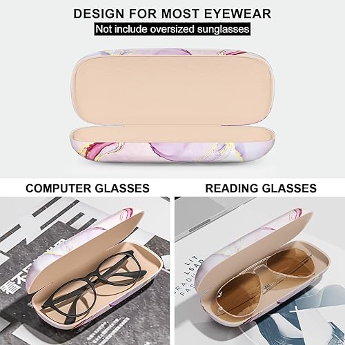 Miniatura 3 de NPOOYI Eyeglasses Case, Hard Shell Protective Case for Glasses, Unisex for Women Men, Glass Case with Cleaning Cloth