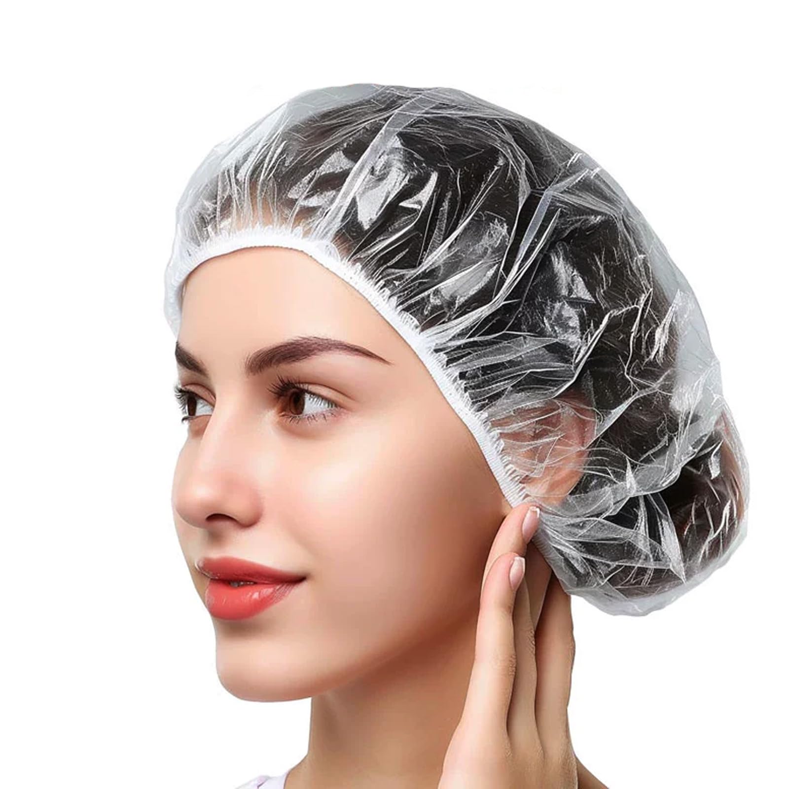 Cuffie per Capelli da Doccia Monouso,100PCS Cuffia Doccia Donna,Cuffia da Doccia Monouso,Cuffie da Bagno,Cuffie Capelli,Per Salone,Spa,Viaggio,Uso Domestico,Hotel,Doccia