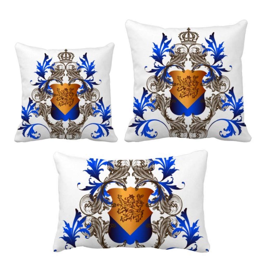 Coussin emblème médiéval chevaliers d'Europe housse de décoration maison