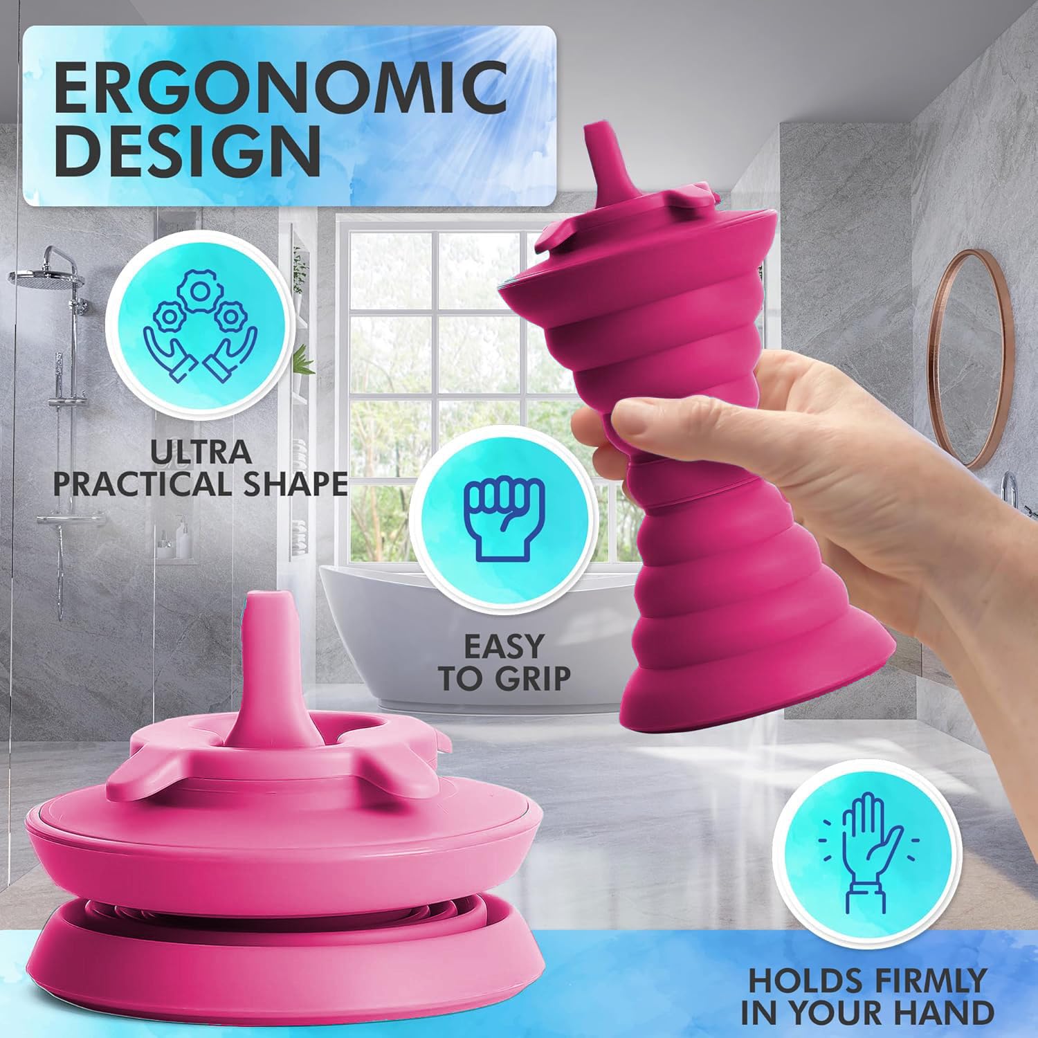 The Pocket Bidet Bundle Portable Travel Bidet with Zip Case Adjustable Neck Strap Collapsible Design Easy to Spray — view 3