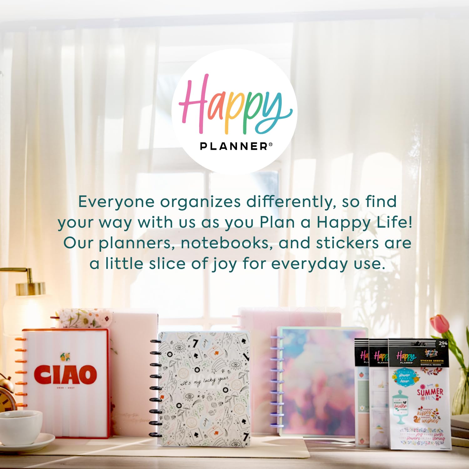 The Happy Planner Mystic Moths Sage Classic - Agenda de 12 meses con fecha de disco