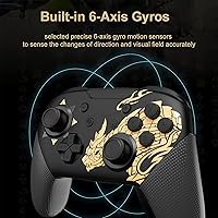 Vista 4 de Dritrip Wireless Pro Controller Compatible with SwitchSwitch LiteSwitch OLED, Switch Remote Gamepad with Joystick, Double Vibration, Wake-up and