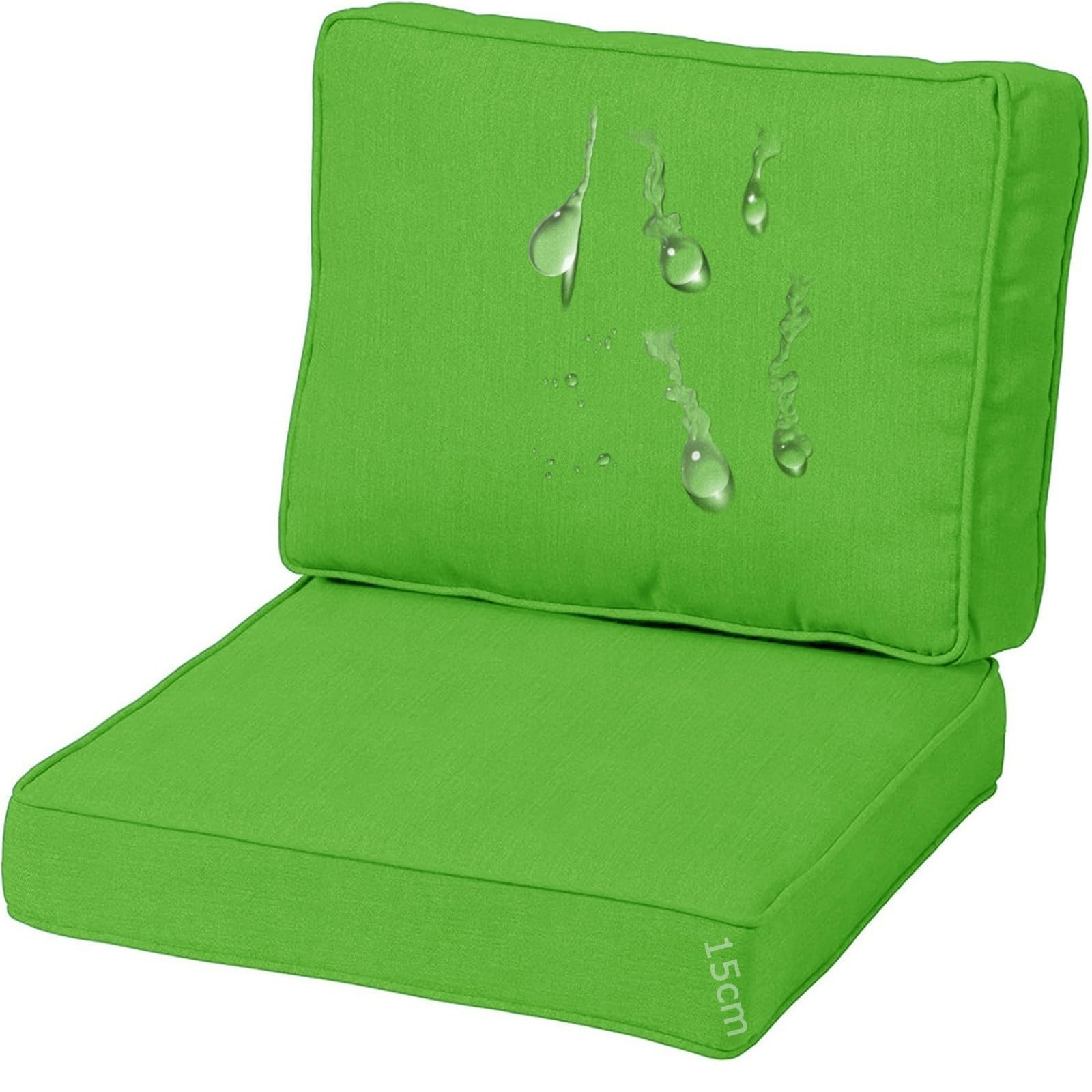 Cojines para silla de jardín impermeables con respaldo de terraza 40x45 cm