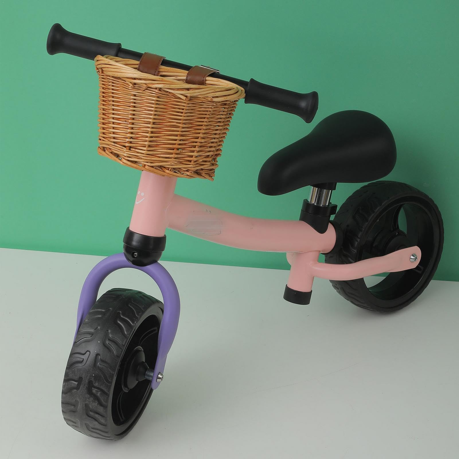 ZUKKA Mini Panier Vélo Tissé Main Pour Enfant – Panier Guidon Fille Garçon Scooter Vélo Bébé Multicolore