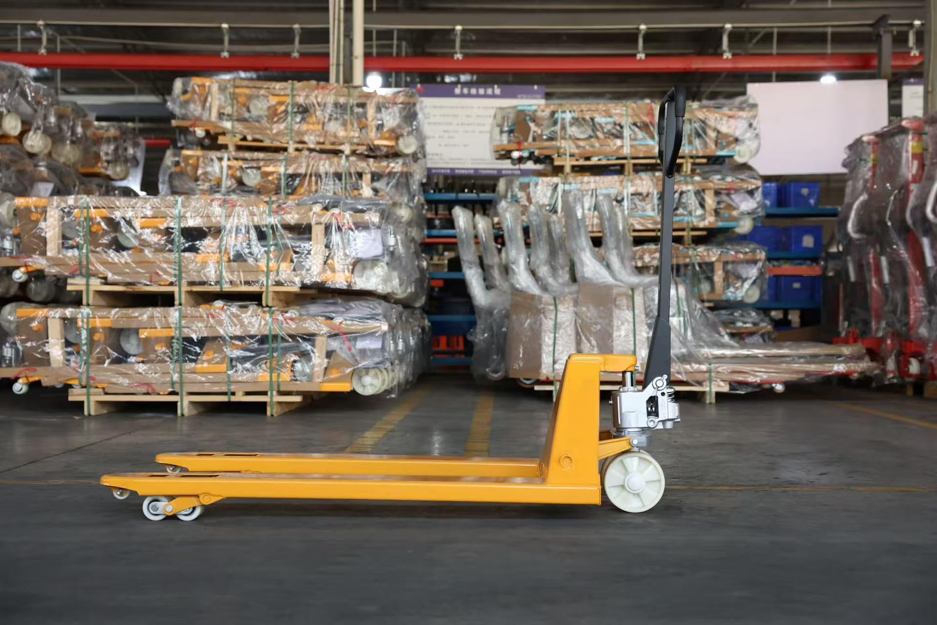 BF2000 Hubwagen | 2.000 kg Tragkraft | 1.150 mm Gabellänge | Nylon-Doppelrollen | Einlaufgabeln | Palettenhubwagen