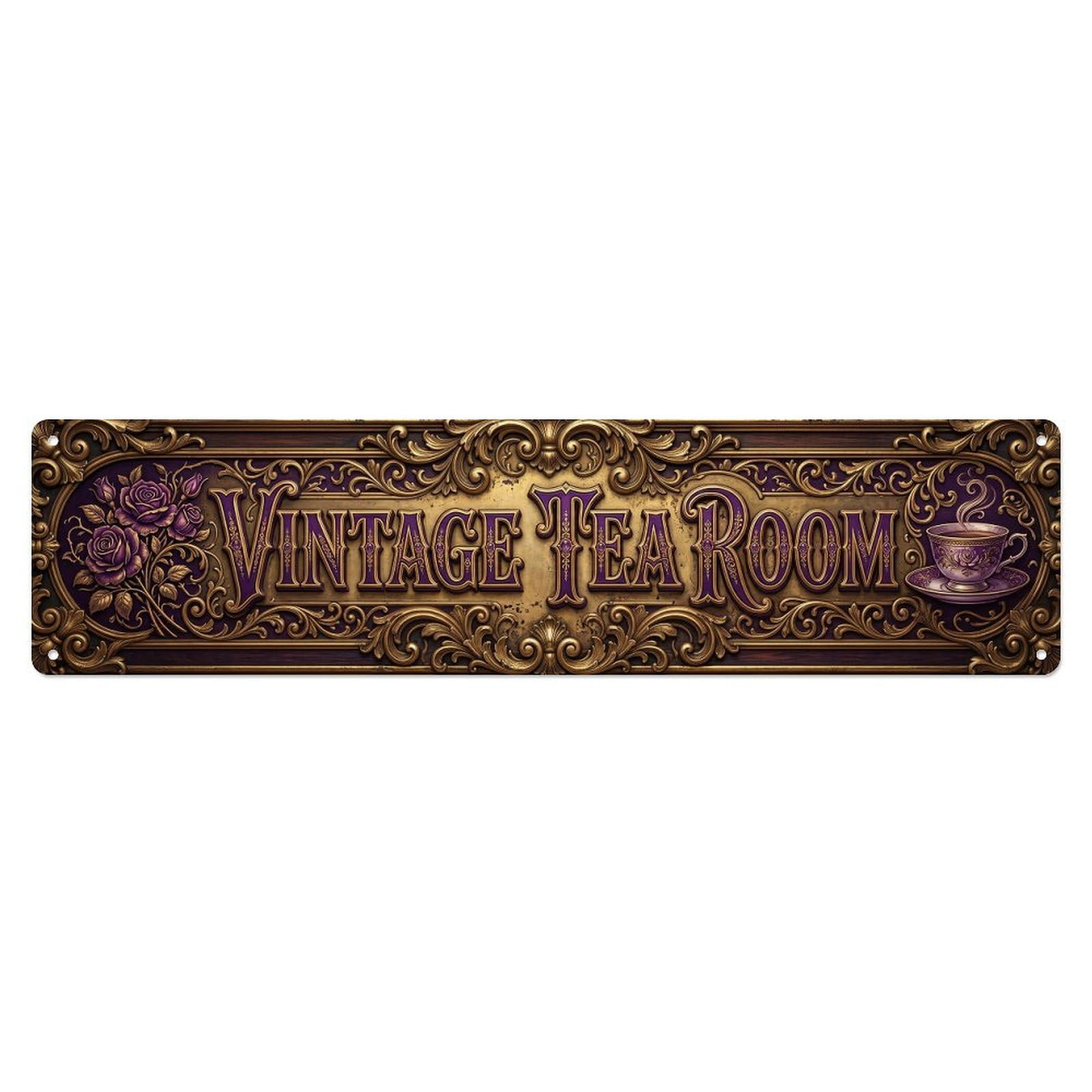 Vintage Tea Room Decor Metal Tin Sign