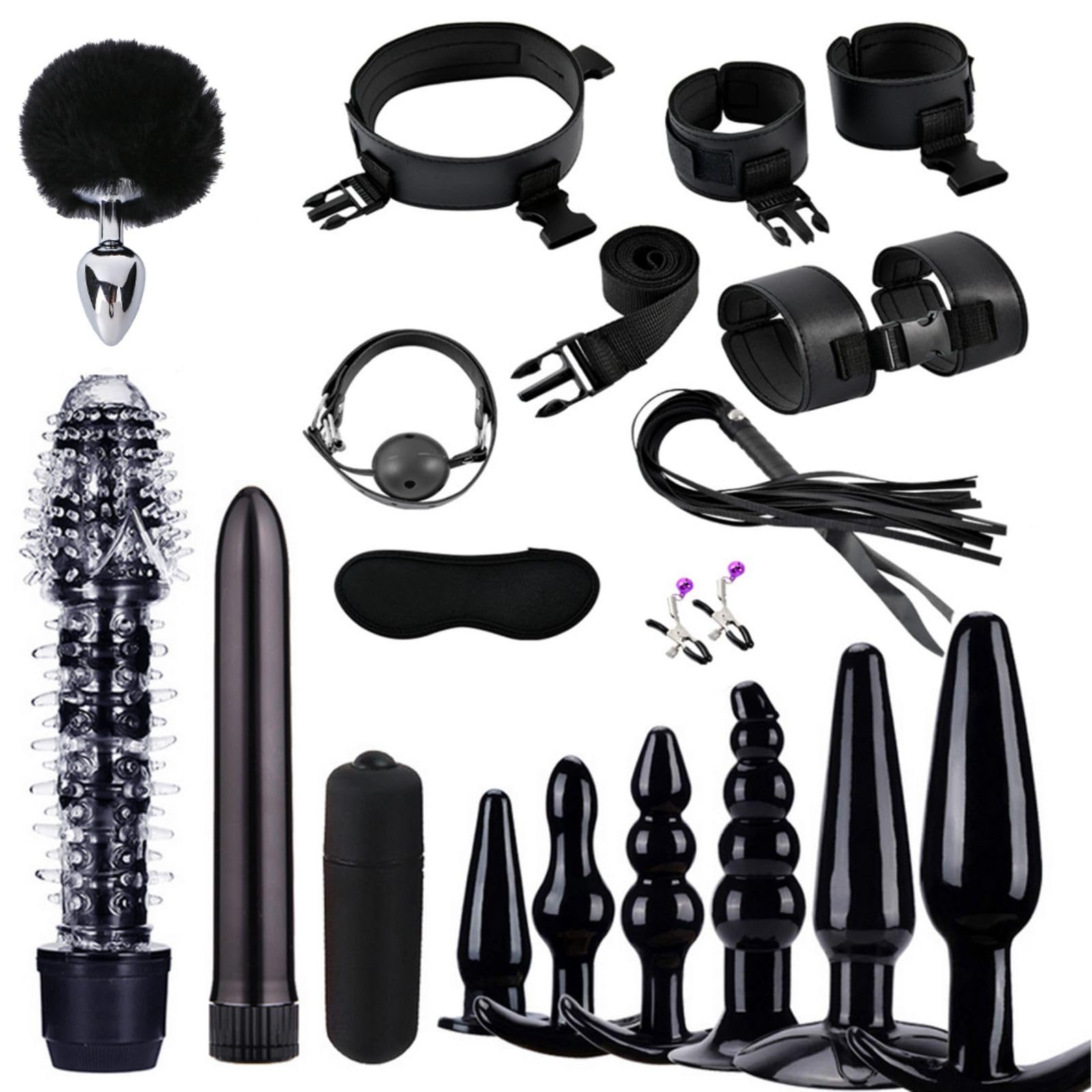 Jeux Erotique avec Menotte Femme Sexy Érotique, Coffret Sextoys pour Couple - Kit Bondage pour Jeux Couple Sexuel