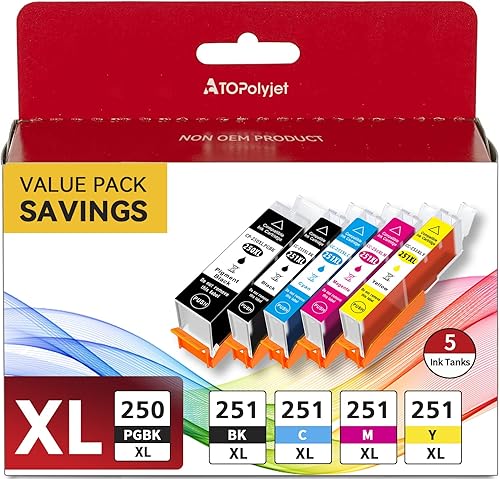 MX922 Cartuchos de tinta PGI-250XL CLI-251XL compatibles con Canon 250 251 XL tinta de impresora para usar con Canon PIXMA MX922 MG5420 MG5520