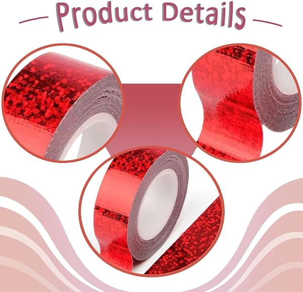 DeeRace 新体操フープテープ 体操用具 装飾 厚手 クラフト用 1.5cm x 5m 多用途ラッピングテープ フープステッカー - 2
