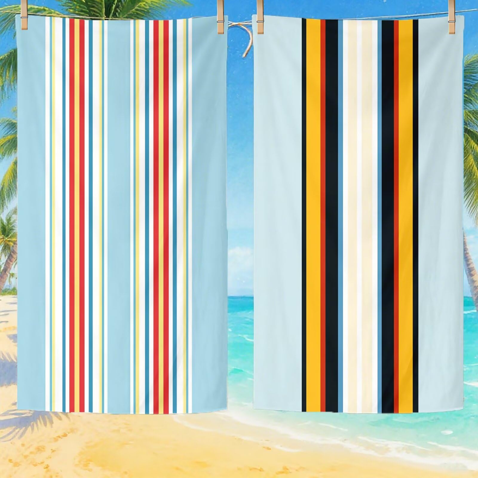 Serviette plage microfibre Q-318, une idée cadeau femme idéale pour l'été