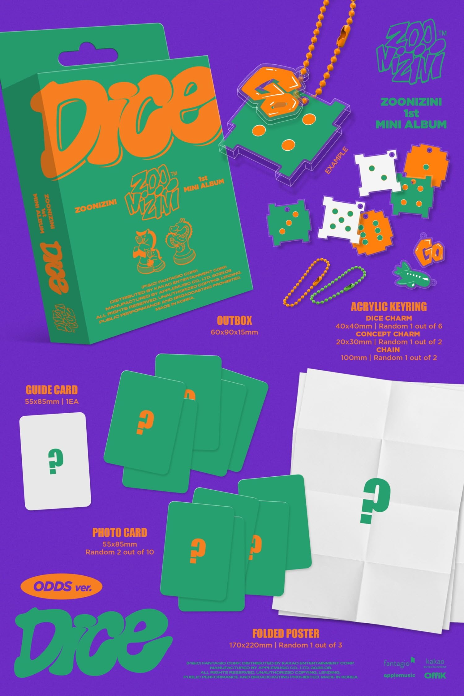 Amazon.com: valueflag Astro ZOONIZINI DICE 1st Mini Album 2