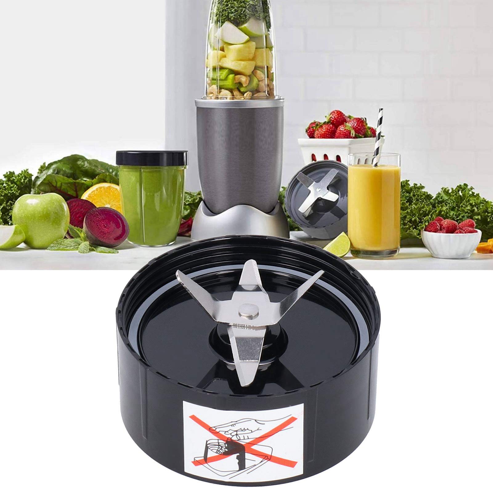 Magic Bullet Frullatore, Lama Frullatore, Lame Trasversali in Acciaio Inox, Pezzi di Ricambio Lama a Croce con Guarnizioni, Sicura per la Lavastoviglie, per Frullatore Magic Bullet 1001, 8,5x3,8cm