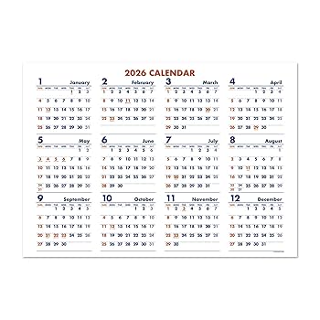 Amazon | 2026年ショウエイドー シンプルポスター年表カレンダー