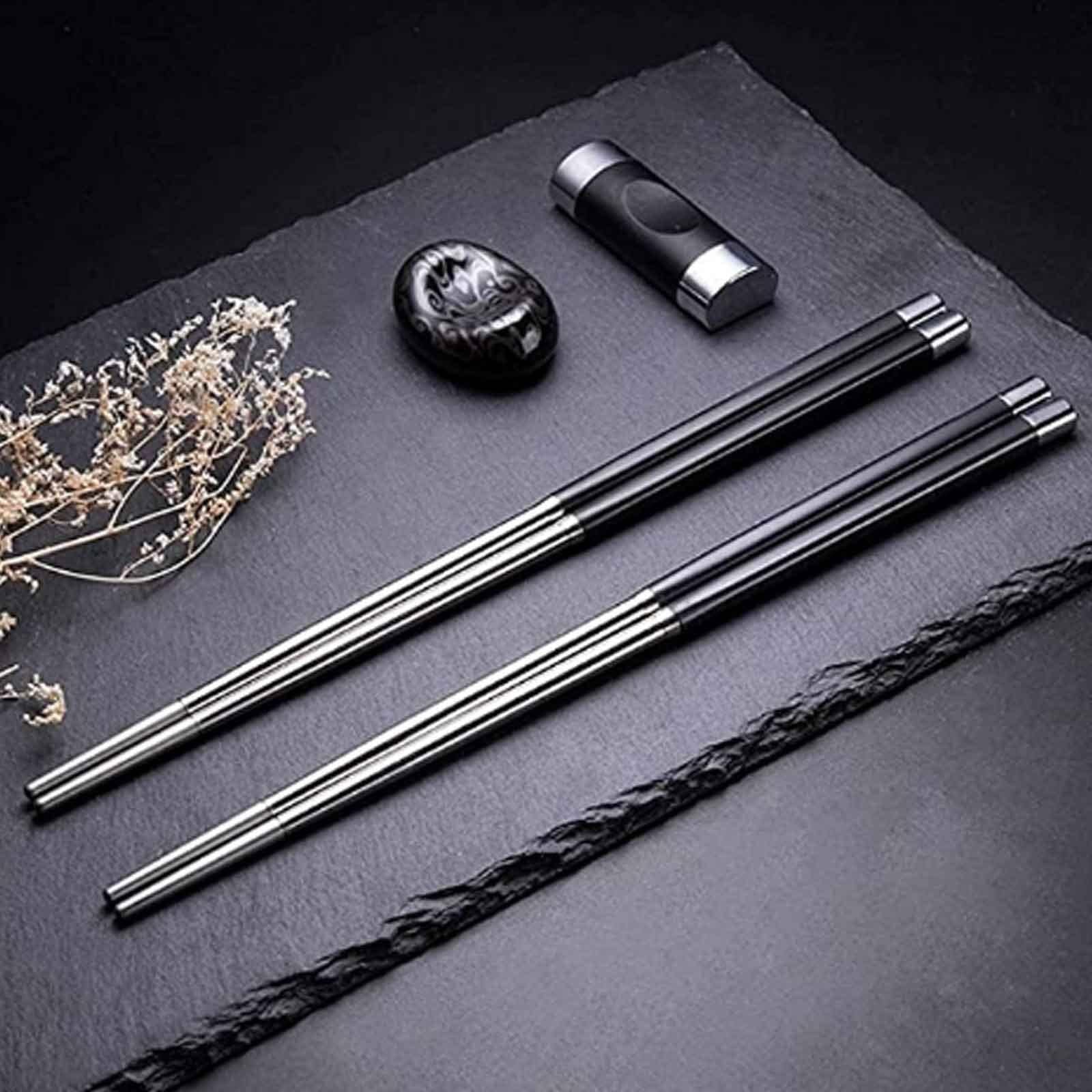 baguettes japonaises cooking chopsticks Baguettes antidérapantes réutilisables Réutilisables au lave-vaisselle, 10 paires de baguettes antidérapantes