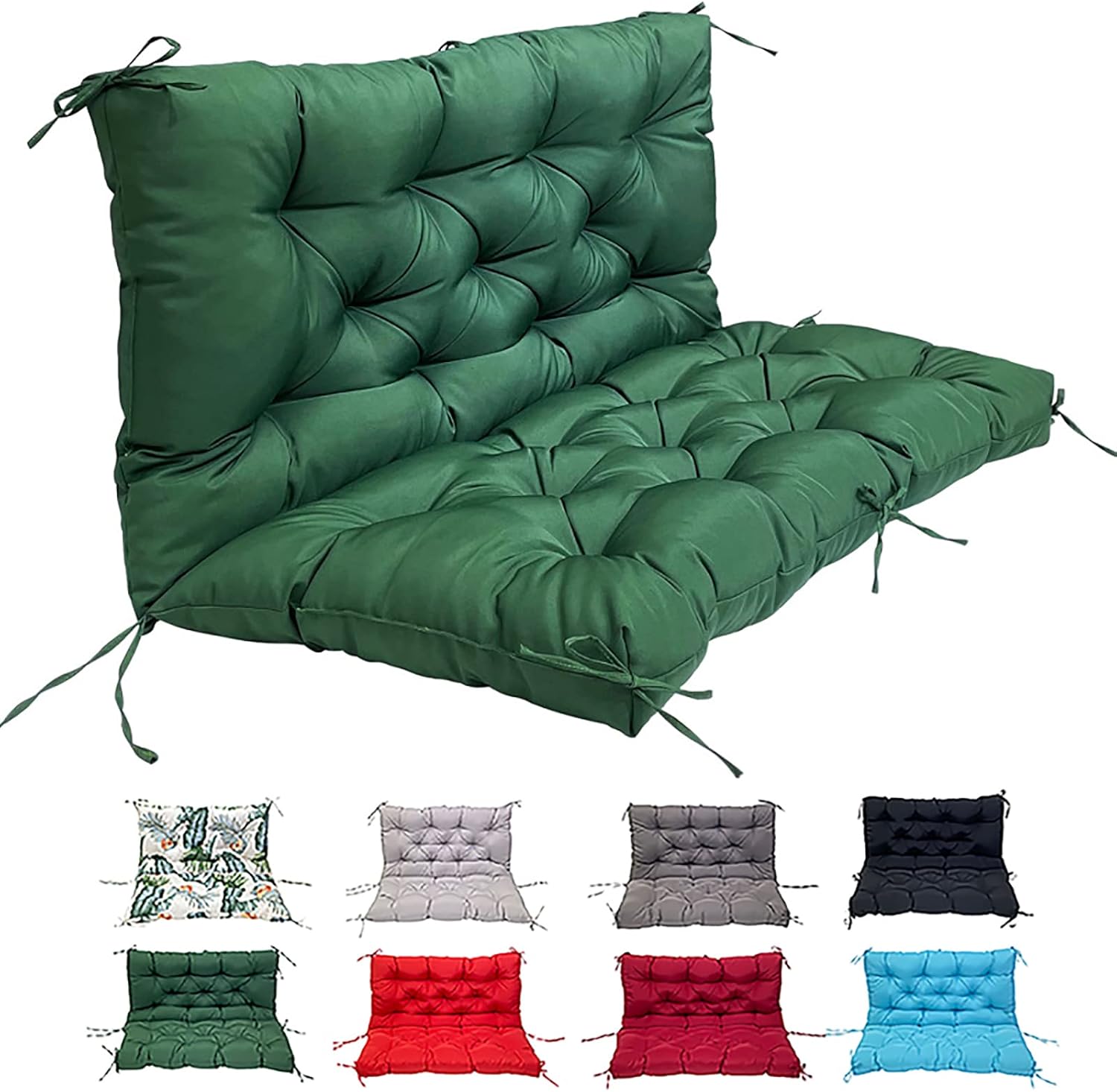 Swing Replacement Cushions with Backrest, Outdoor Swing