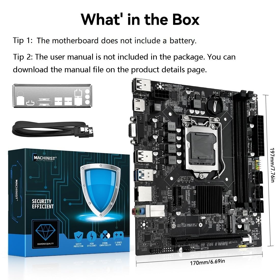 Amazon.com: MACHINIST H110 LGA 1151 Motherboard for Intel Core 6th