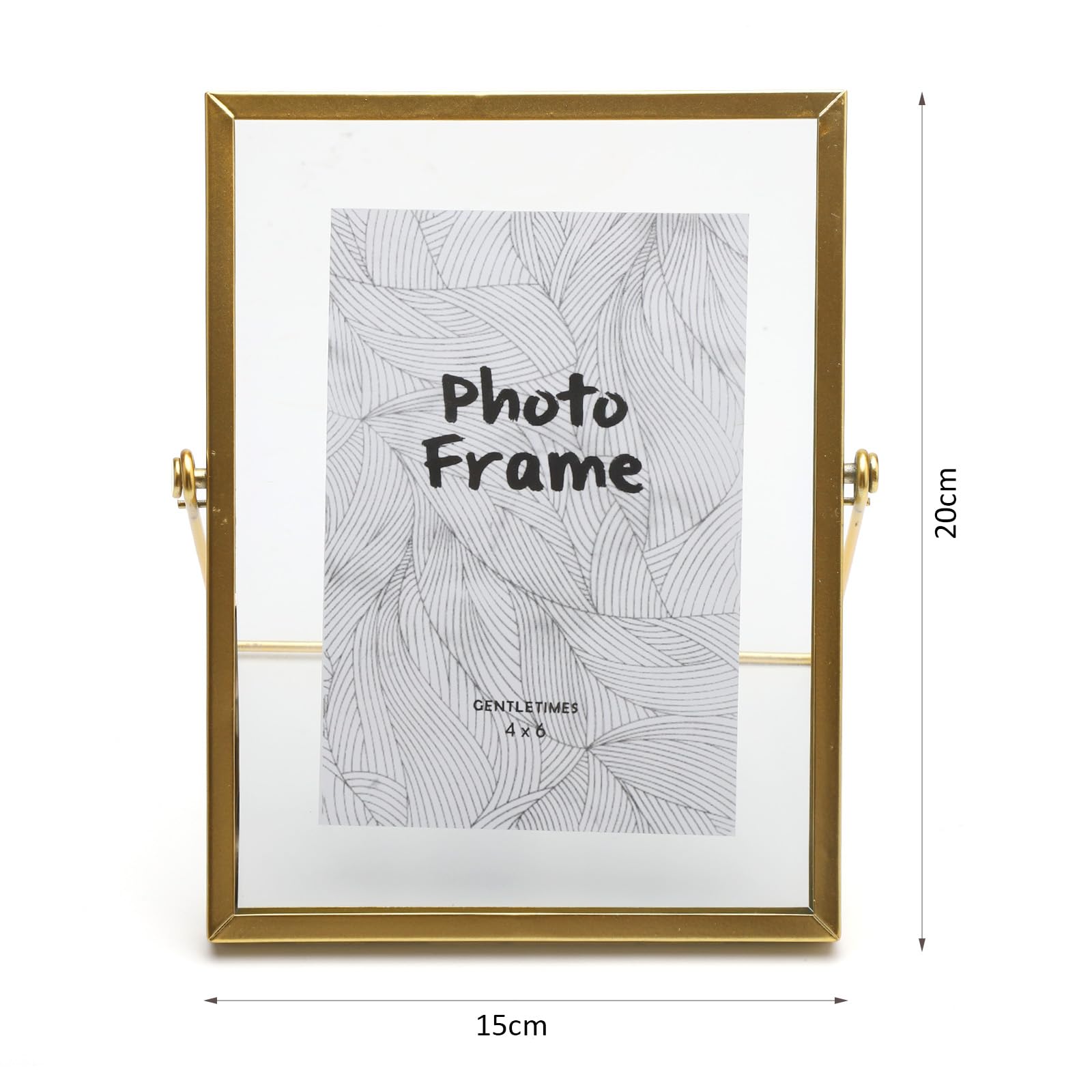 VIDETOL 3 stuks glazen fotolijsten staand, 15 x 20 cm fotolijst dubbel glas, zwart glazen fotolijst voor plantenmonster kunstwerk, bureau decoratie en