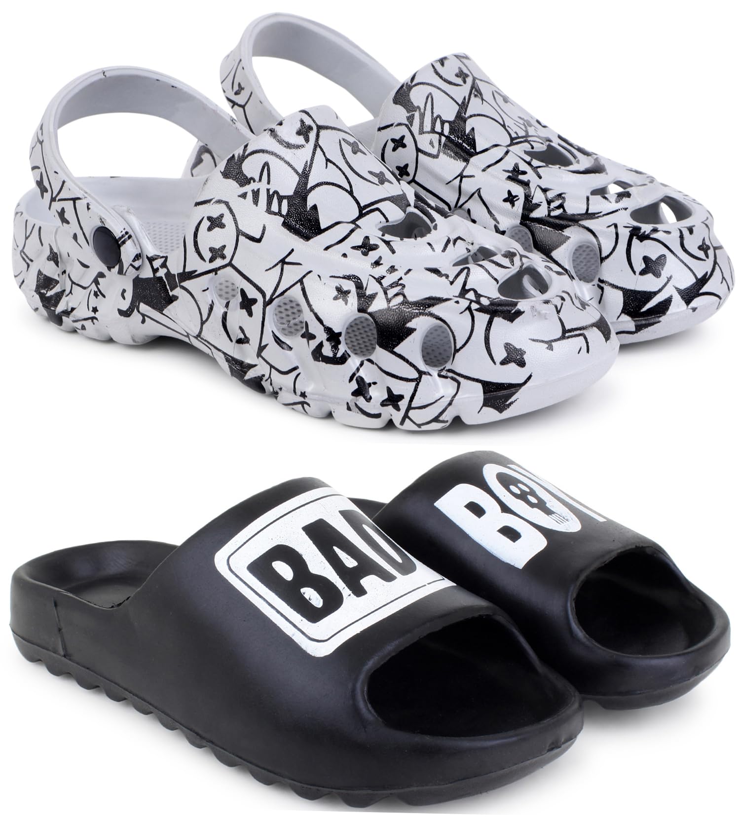 pampy angel Combo Pack of 2 Slipper/Flip Flops/Slides/Clogs/Sandals with Adjustable Back Strap for Men (Cl-A-Smarti,Y-B-Boy)-picture-30