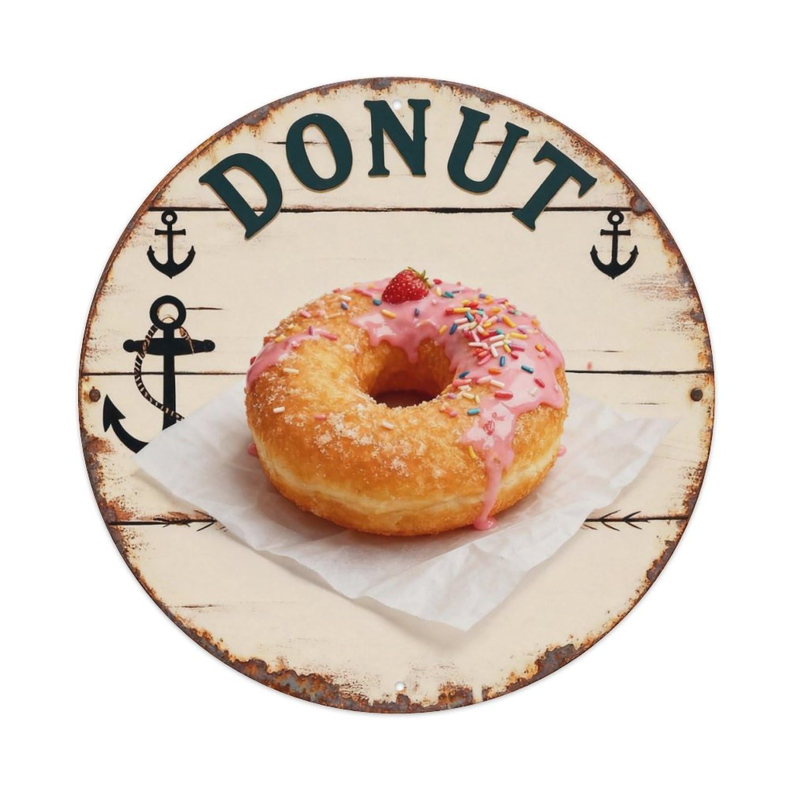 Donut Sign Metal Tin Sign Plaque