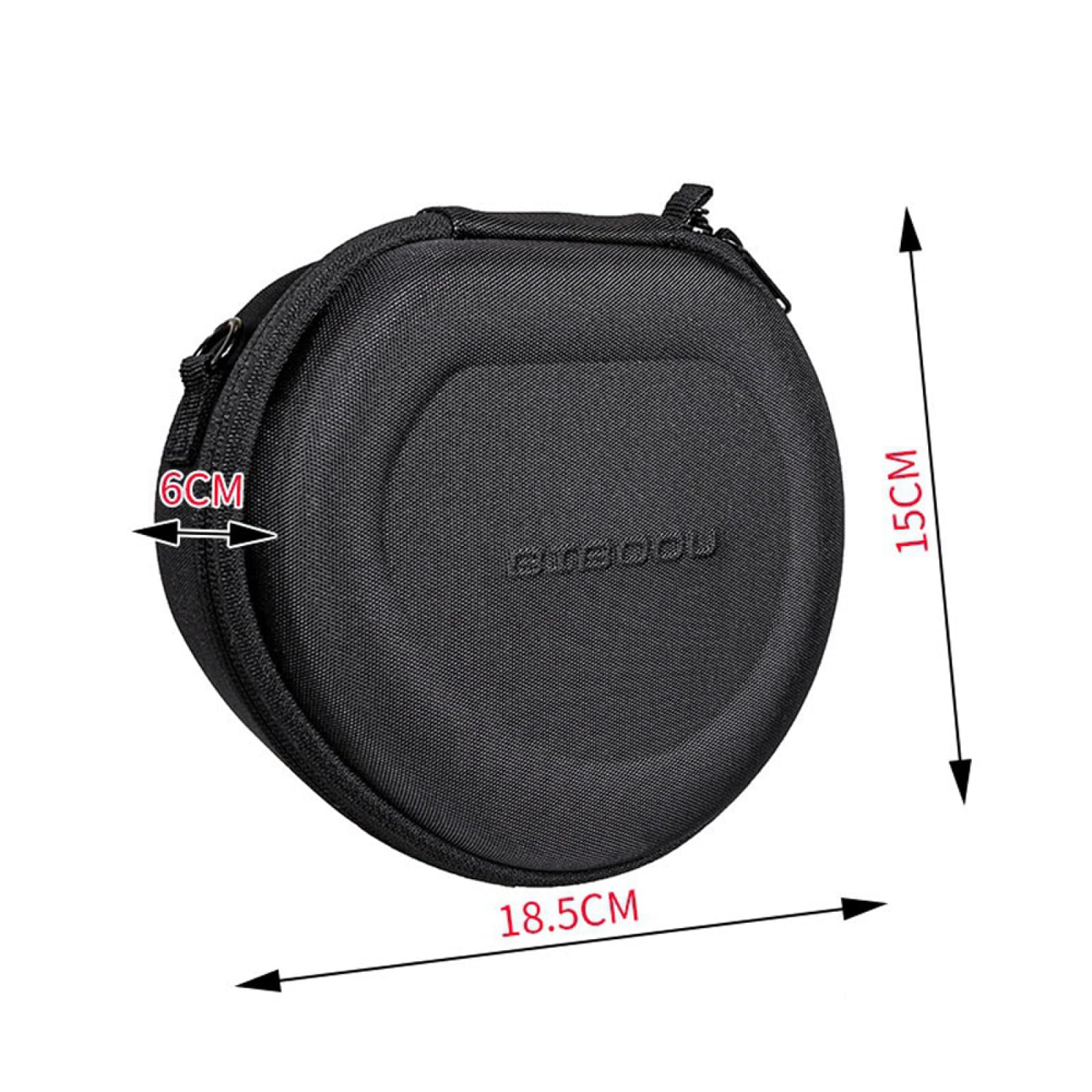 Twarde etui na słuchawki JBL JR470NC Bluetooth, słuchawki, przenośna torba do przenoszenia, torba podróżna, organizer torba z karabińczykiem i paskiem na ramię (czarna)