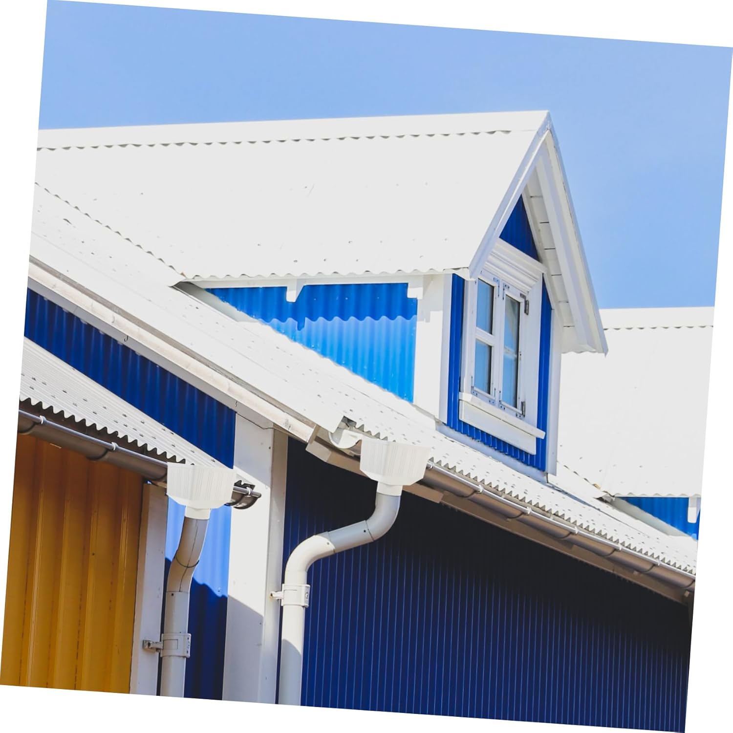 Angoily 3pcs Outdoor Rainwater Gutter Downspout Diverter Replacement Kit Water Connector for Shed Drainage