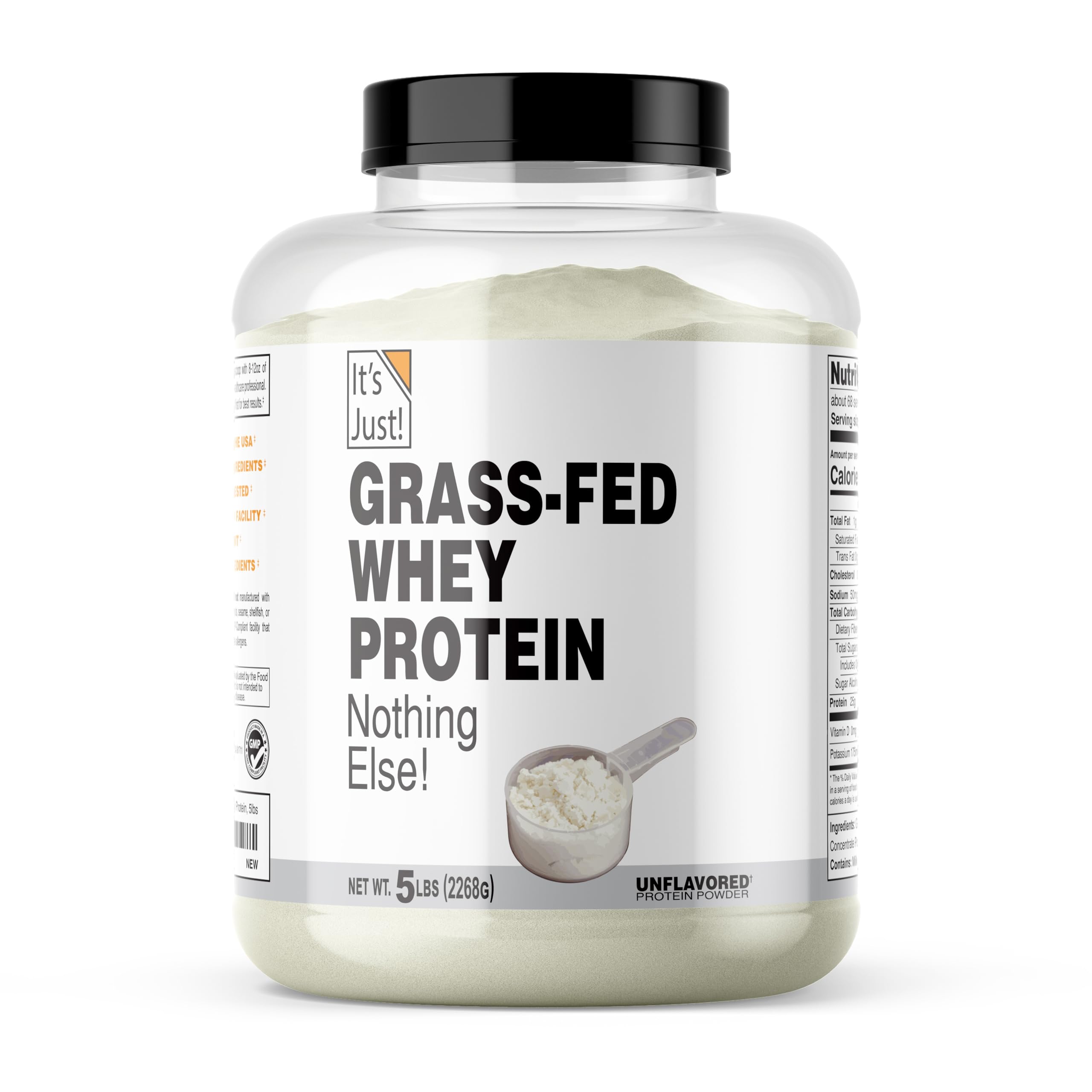 It's Just! - 100% Whey Protein Concentrate, 1.25lb, Unflavored — Amazon image 11