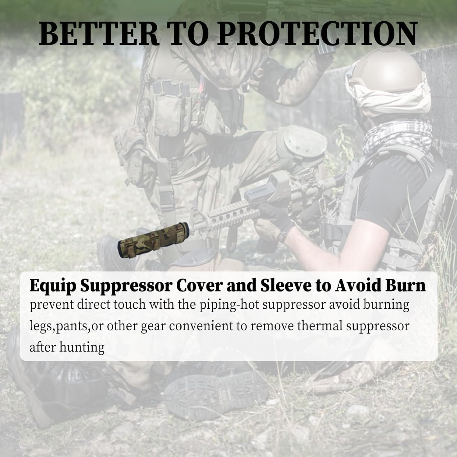 7"/8"/9" Heat-Resistant Suppressor Cover with Burn Proof Suppressor Wrap Sleeve Hunting & Shooting Accessory Protect Tactical Gears Better Conceal for Hunters
