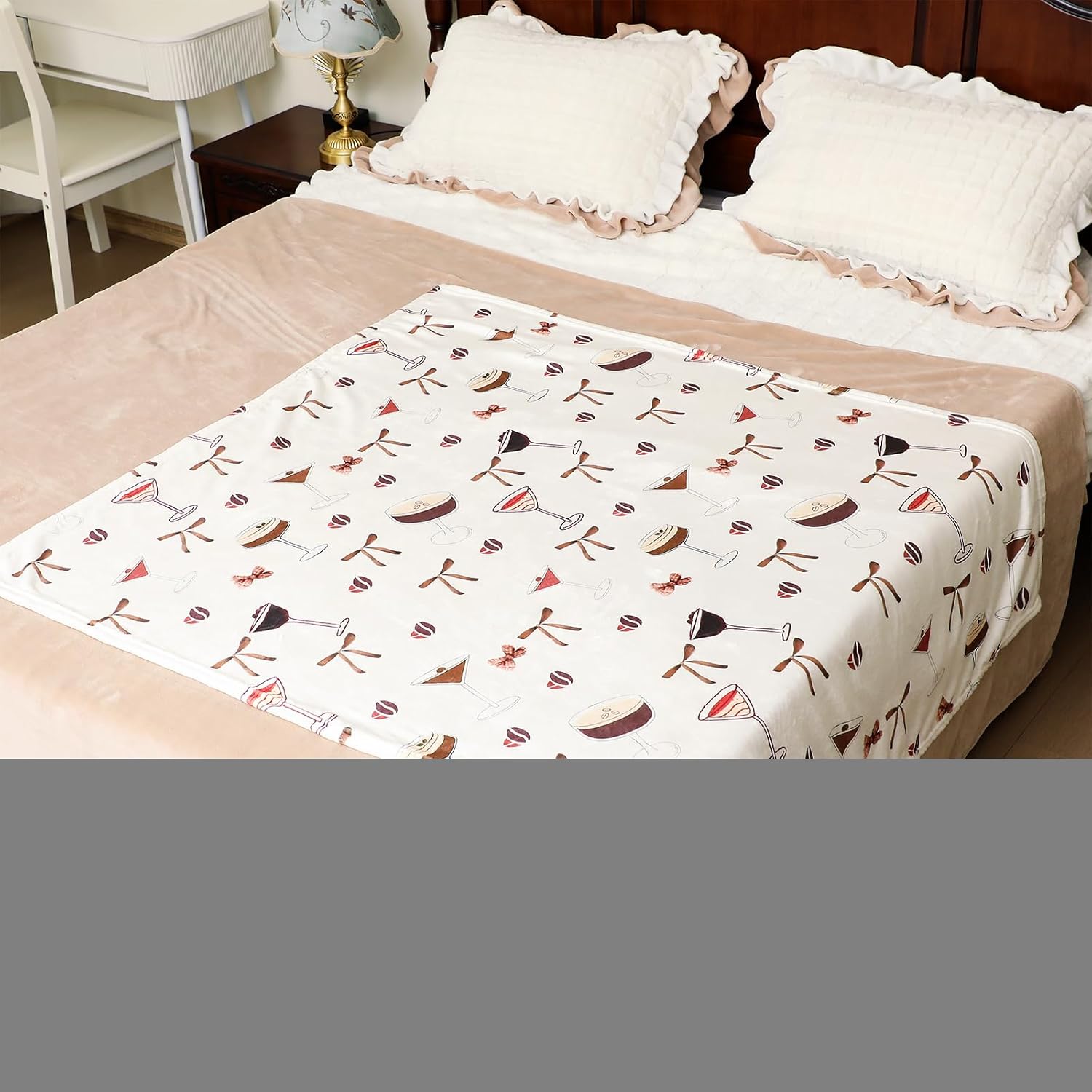 Martini Blanket 50 x 60 Inches Older Martini Soft Blanket Birthday Party Favor Valentine's Day Decorations for Couch Bed Carseat Travel Camping - Image 5
