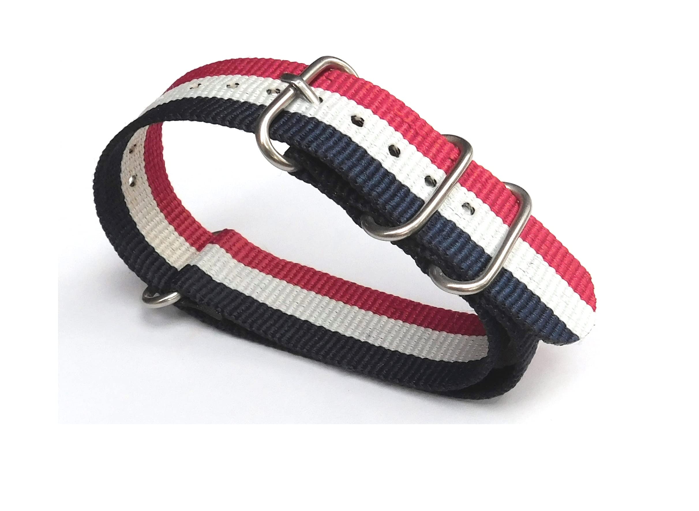 Stech 20mm Nylon Nato Strap For Watch 4 Ring (Dark Blue/White/Red) (B07DS5BV5C) Amazon Price History, Amazon Price Tracker