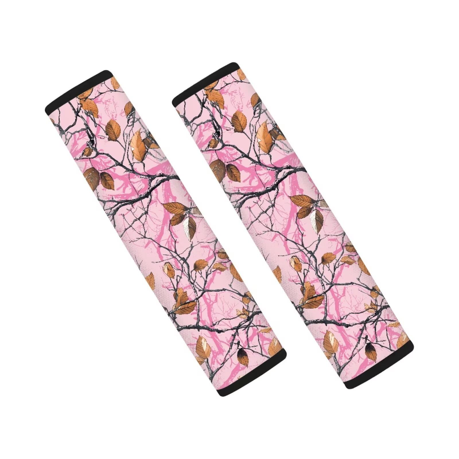AFPANQZ Car Seat Belt Cover Cushion Universal Fit Two-Packs Automotive Seat Belt Pillow for Kids Branch Pink Shoulder Straps Pads Covers Universal Fit for Truck Vans Sedans SUVs