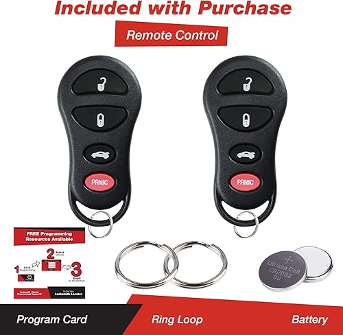 Miniatura 2 de KeylessOption Reemplazo de llavero de coche con control remoto de entrada sin llave para GQ43VT17T 04602260 (paquete de 2)