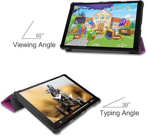 Vista 22 de Funda ligera Smart Trifold Stand para Lenovo Tab M8 (2ª generación) 2019 Release Baby Blue Azul bebé