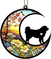 Vista 76 de Memorial personalizado para perro, adorno de Navidad de perro pastor alemán con nombre, razas personalizadas, atrapasador de luz para pérdida