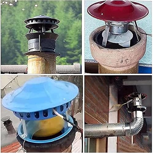 Miniatura 2 de Ventilador de chimenea, evacuador de humo de chimenea de 100 W, ventilador de chimenea para estufa de leña, quemador de troncos, chimenea, rojo