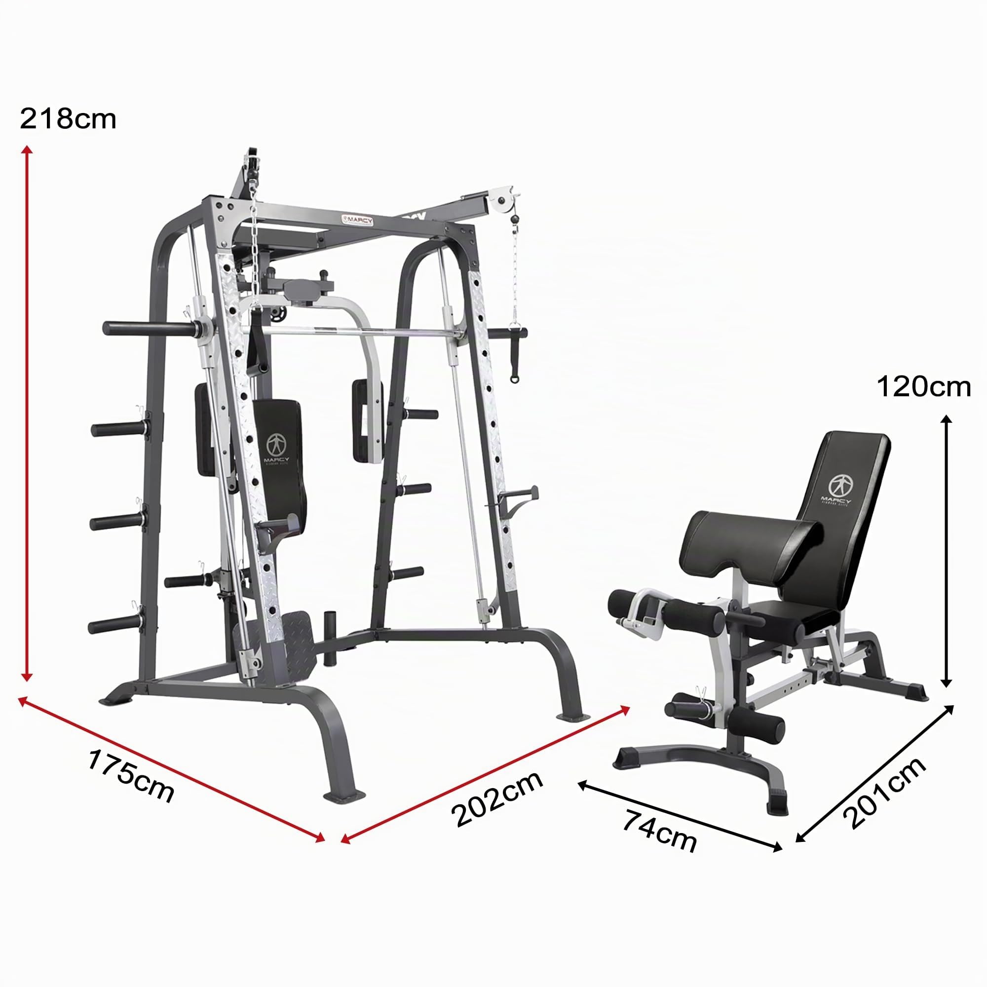 Marcy - Smith Machine MD-9010G, Panca Ginnica con Sollevamento Pesi ad Uso Domestico