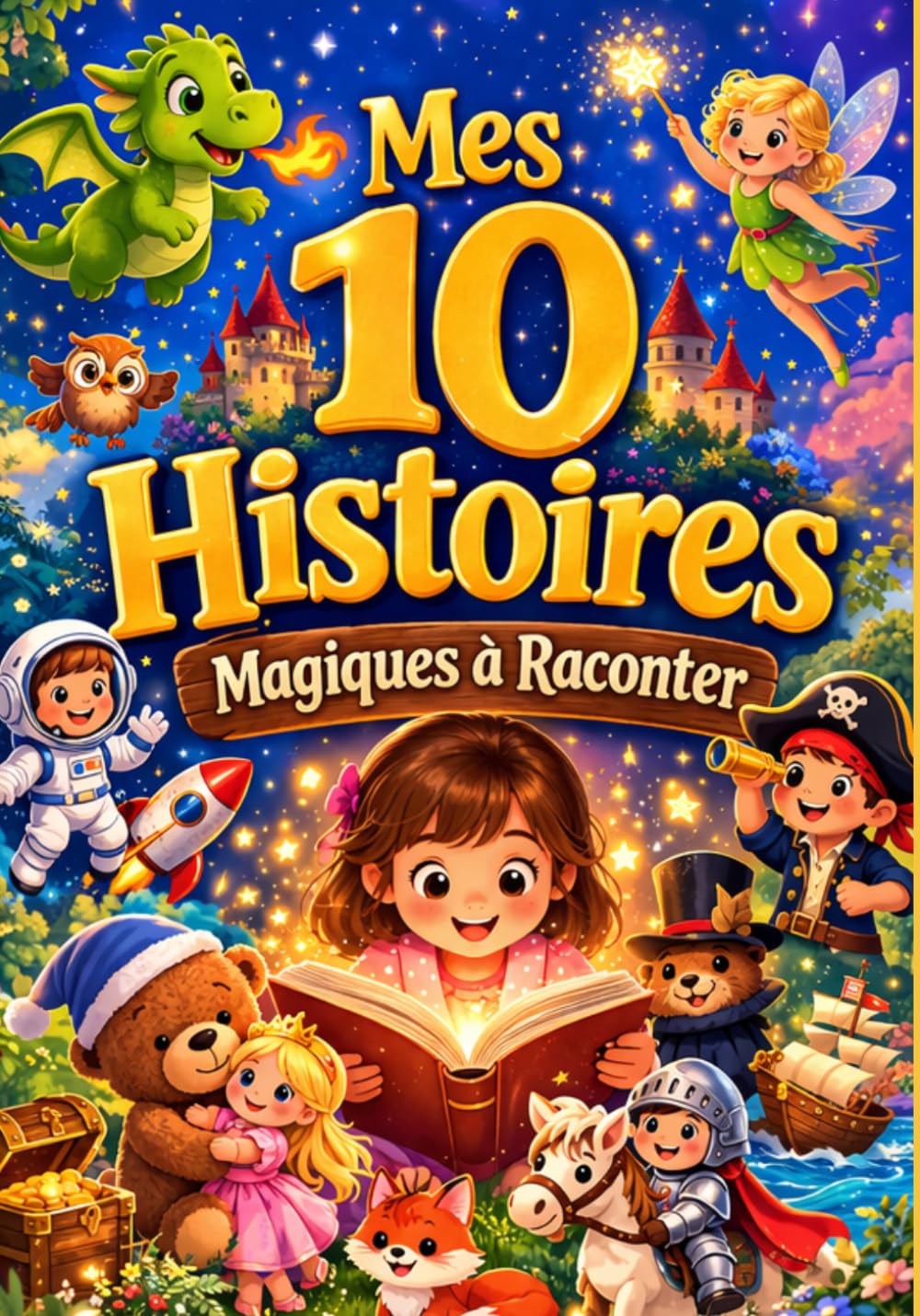 Mes 10 histoires magiques à raconter: 10 histoires du soir pour aider les enfants à s’endormir paisiblement – aventures douces, magiques et rassurantes