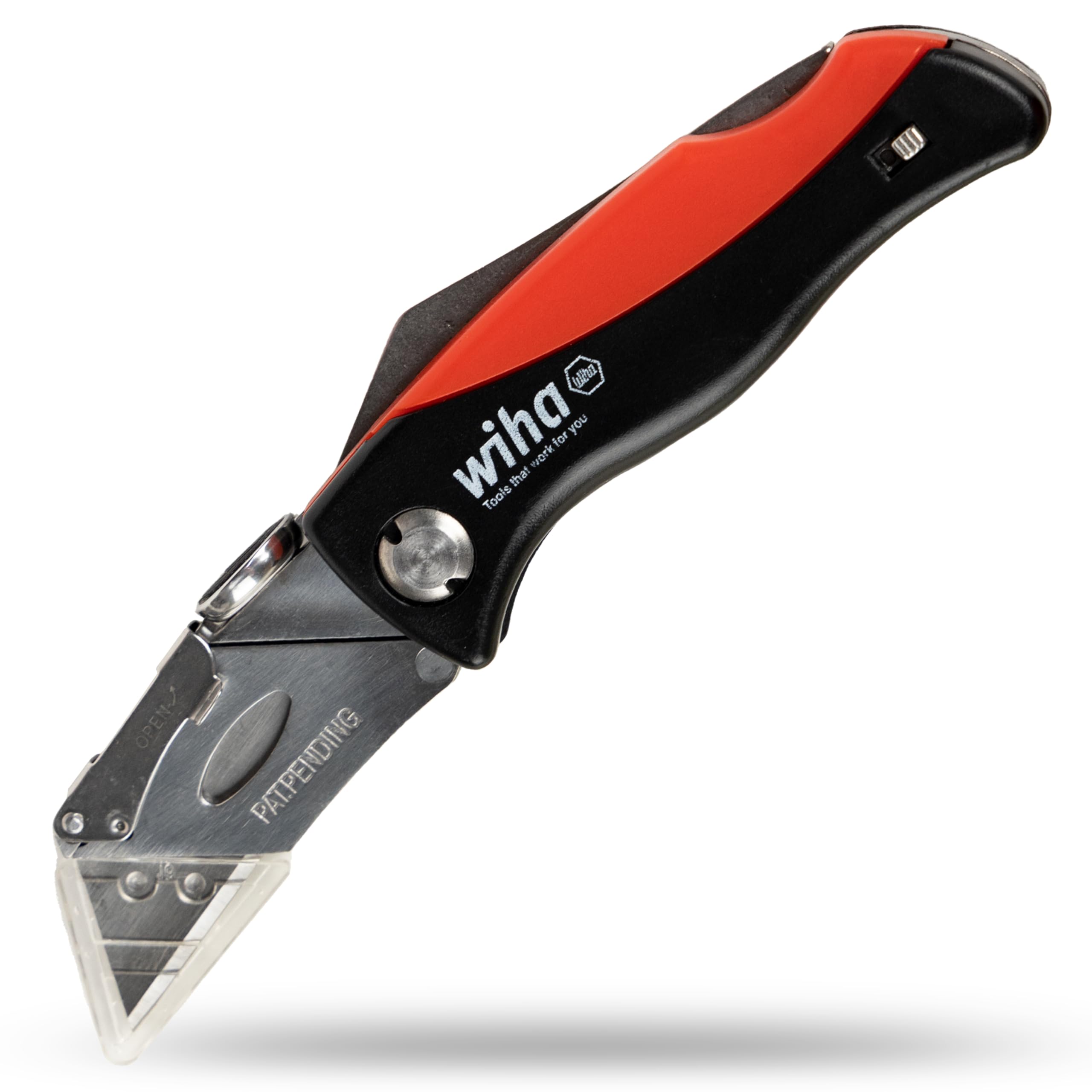 Couteau pliant avec 6 lames de rechange intégrées trapézoïdales Wiha SB246-279