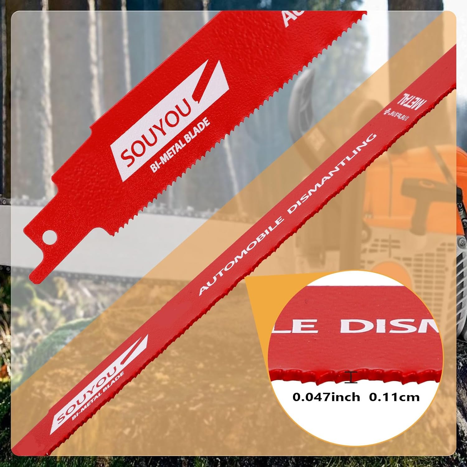 25 Pack 12 in 14/18 TPI Bi-Metal Reciprocating Saw Blades with Organizer Carbide Alloy Steel for Automobile Dismantling Metal Steel Cutting Non-Stick Coated for Less Heat for 1/16-5/18 Medium Metals
