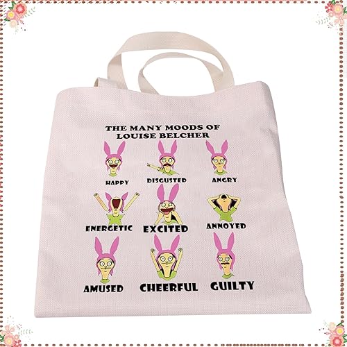 Miniatura 4 de Dibujos animados Tv Show Gift The Many Moods Of Louise Belcher Tote Bag Regalos de dibujos animados Burger Style Gift Bolsa de compras