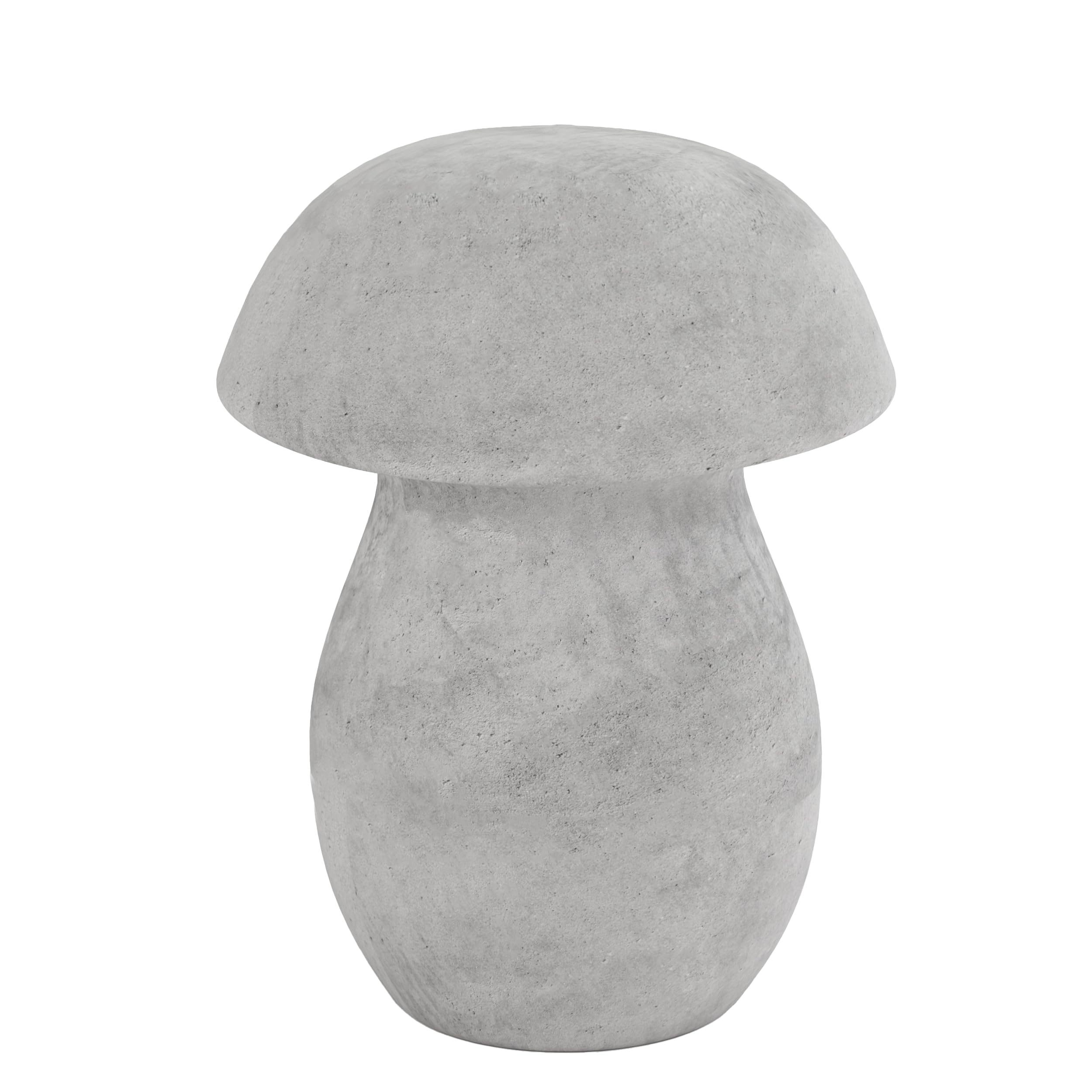 Happy Trees Mushroom Statue Garden Decor, Kids Art Project, Paintable, Gift, Indoor/Outdoor, Strong Lightweight Concrete Sculpture, 10" Tall