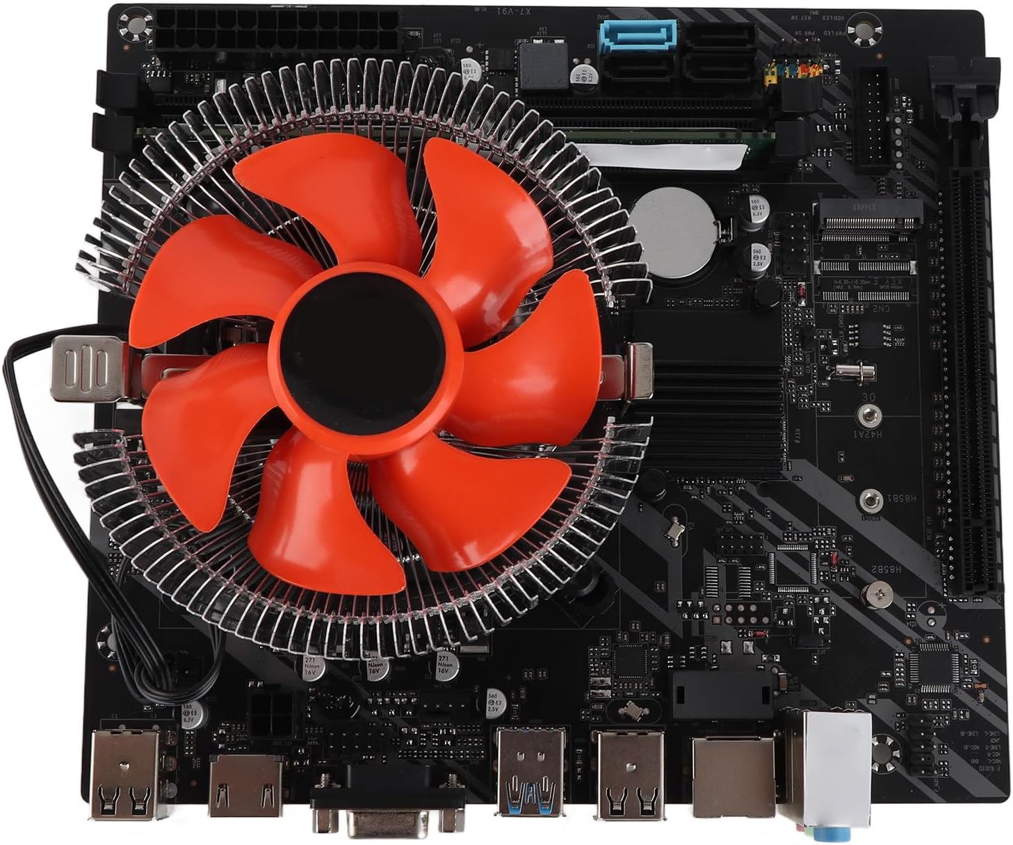 Desktop Motherboard with Fan, B75 Motherboard CPU Combo, I5 3470 CPU, Dual Channel DDR3 8G for Desktop PC