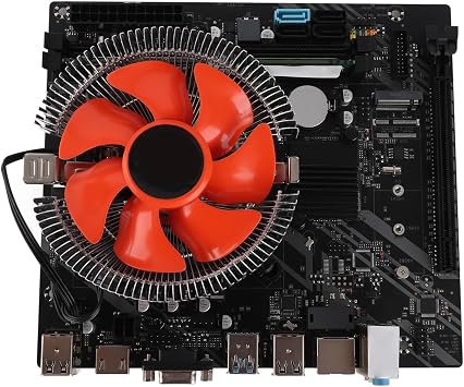 Desktop Motherboard with Fan, B75 Motherboard CPU Combo, I5 3470 CPU, Dual Channel DDR3 8G for Desktop PC
