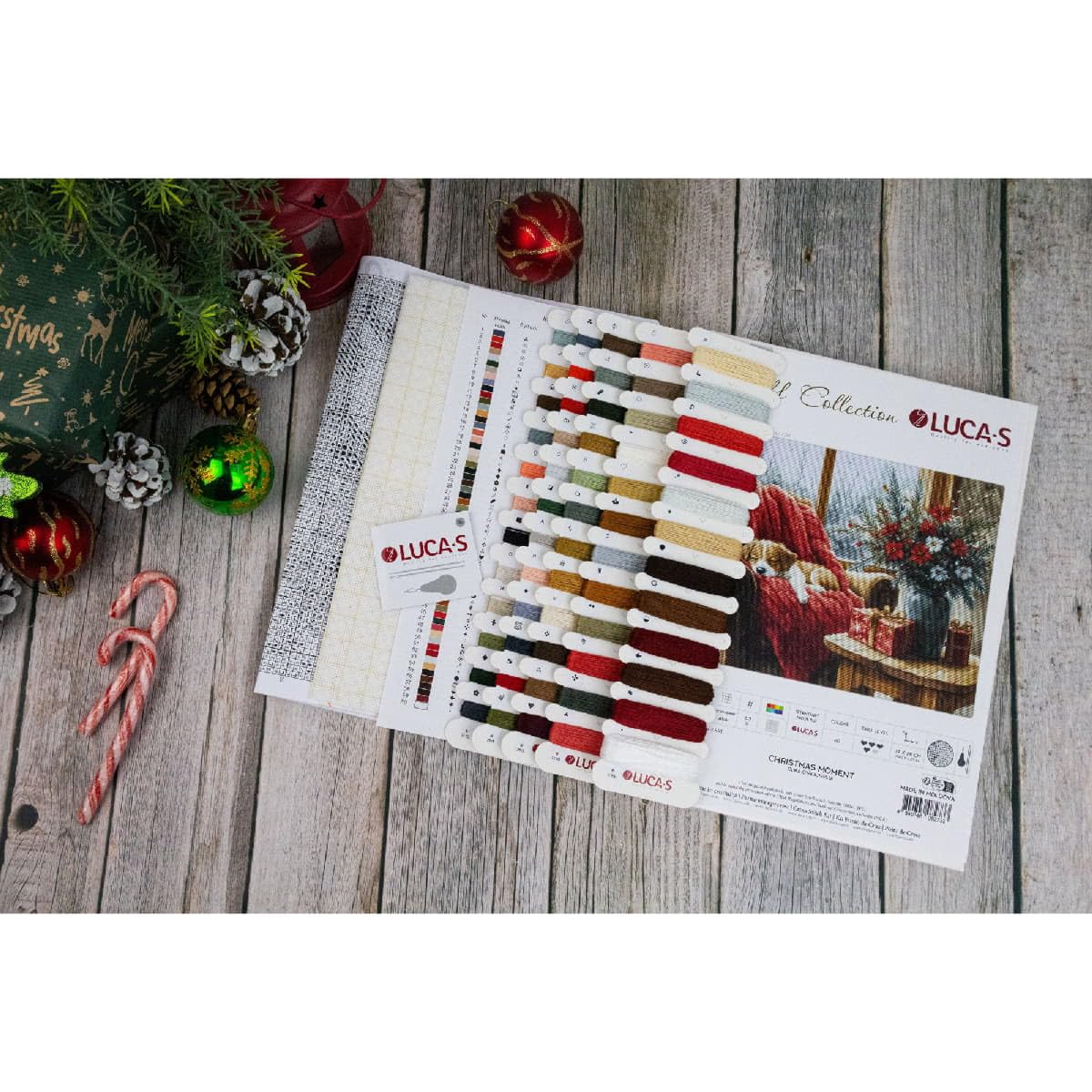 Kreuzstich Stickpackung Weihnachtsmoment, Zählmuster, 37x29cm
