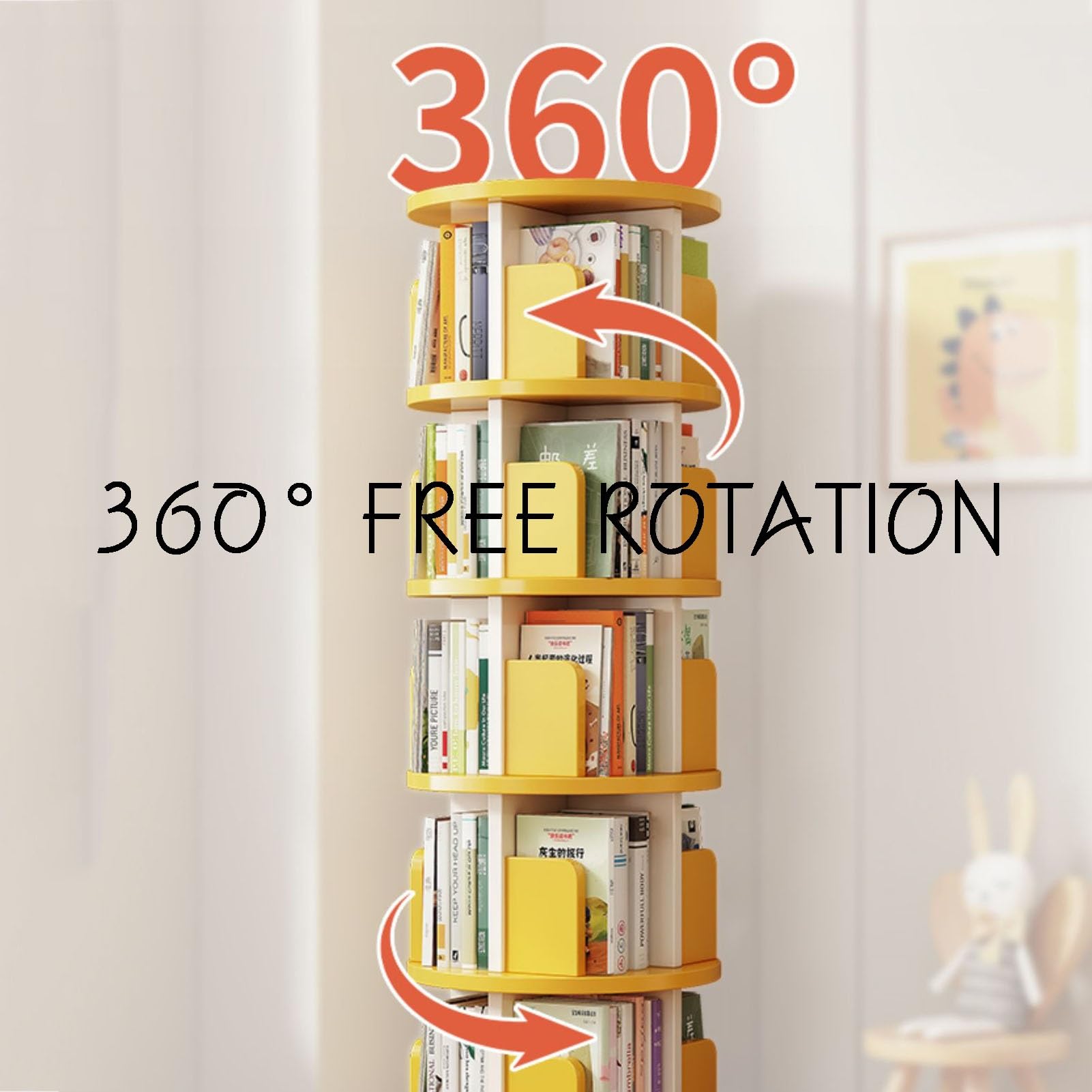 Amazon.co.jp: CD 収納ラック 360 度回転収納ディスプレイラック床置き