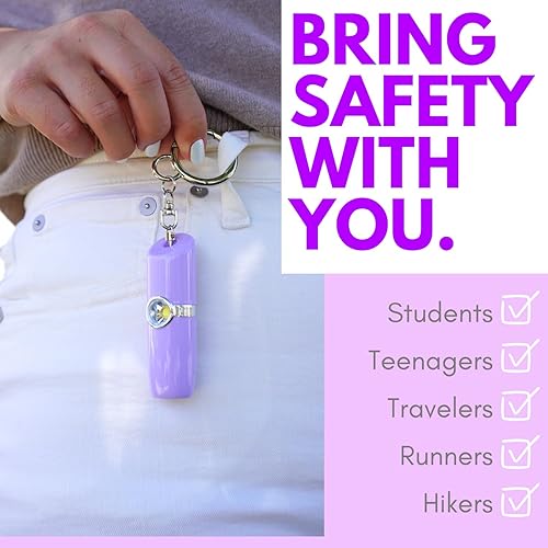 Miniatura 3 de Securityman Alarmas personales para mujer  Llavero de alarma de seguridad (sirena fuerte de 130 dB y luz estroboscópica SOS) dispositivo de