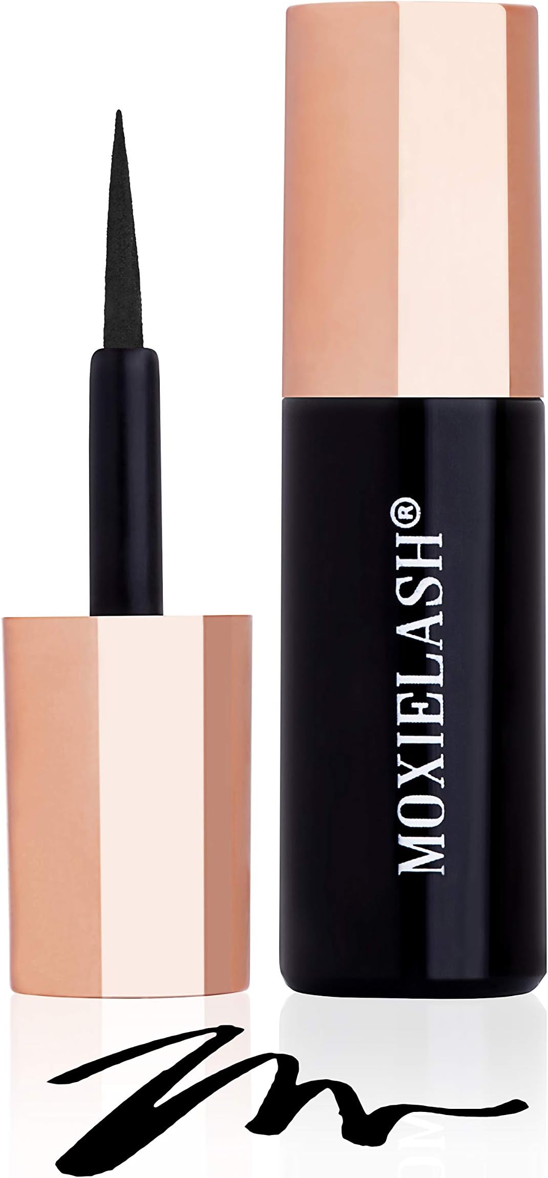 MoxieLash - Liquid Magnetic Eyeliner - Black - Good for 25 Uses - Waterproof & Smudge-Proof - Secure Hold - Minimal Effort - Includes Liner Remover Swabs and Application Instruction Card