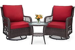 IDEALHOUSE Rattan Rocking Chair Outdoor Set